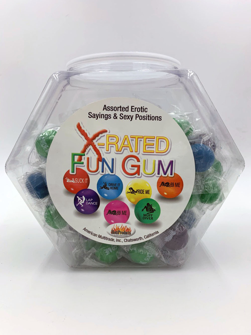 X-Rated Fun Gum - 90 Piece Bowl - Assorted