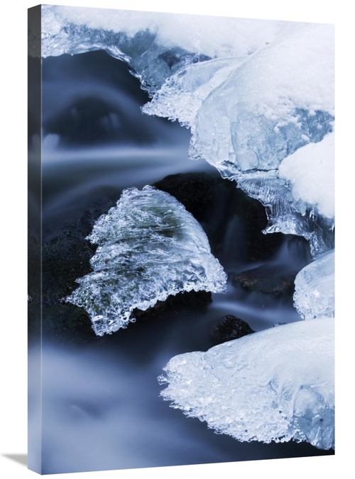 Global Gallery GCS-397864-2030-142 20 x 30 in. Ice Patches in Stream&#