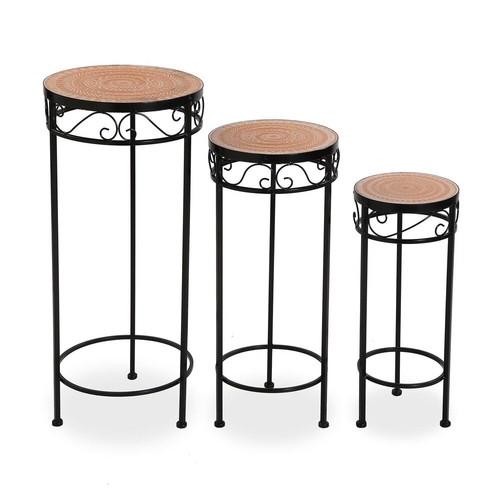 Flower Pot Stand Versa 30 x 69 cm Metal (3 pcs)