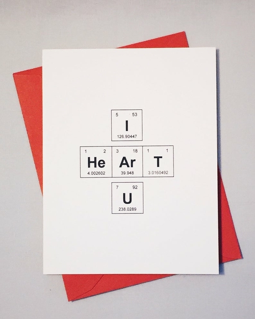 I Heart U  Sentimental Elements Card