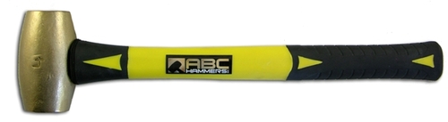 ABC Hammers ABC4BF 4 Lb. Brass Hammer With 15 In. Fiberglass Handle