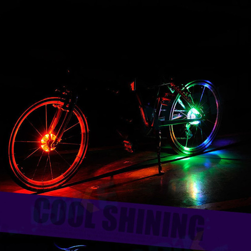 Bicycle Bike Cycling Hub Warning Light Wheel