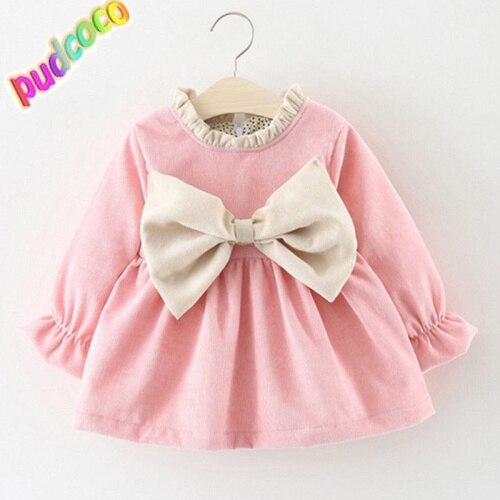 Newborn Kids Baby Girl Long Sleeve Bowknot