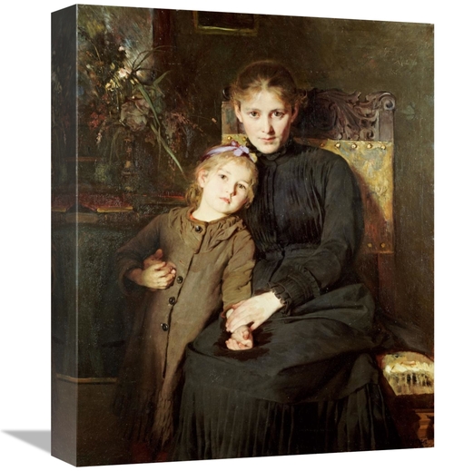 Global Gallery GCS-267563-16-142 16 in. A Mother & Daughter in an Inte