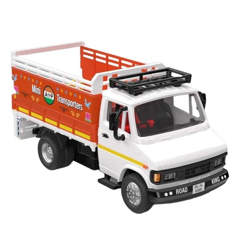 Pull Back Action Mini Transporter Truck Toy for Kids with Openable