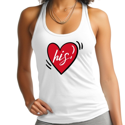 Womens Fitness Tank Top Graphic T-shirt - Say it Soul His Heart