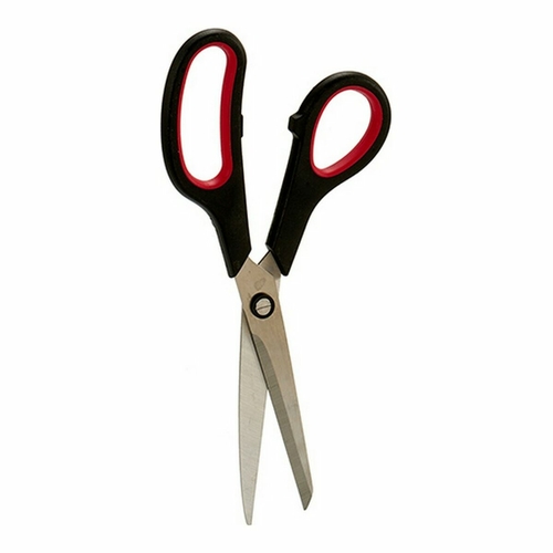 Scissors Red Silver Black Stainless steel polypropylene 1,2 x 26 x