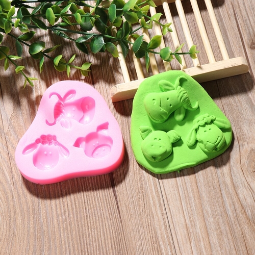 1Pcs Cute Animal Pattern Silicone Fondant Cookies