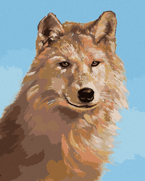 Zuty - Paint by Numbers - WOLF PORTRAIT III (D. RUSTY RUST), 40x50 cm