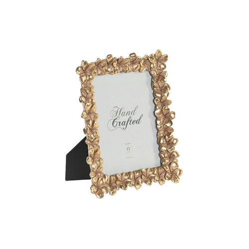 Photo frame DKD Home Decor 18 x 2,6 x 22,7 cm Golden Resin Flowers