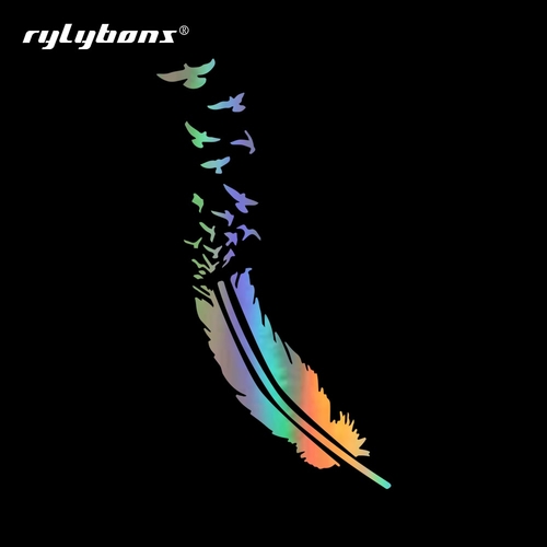 Car Styling Feather Bird Car Stickers and