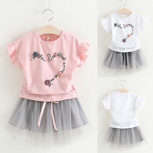 Cute Baby Girls Outfits Toddler Kids