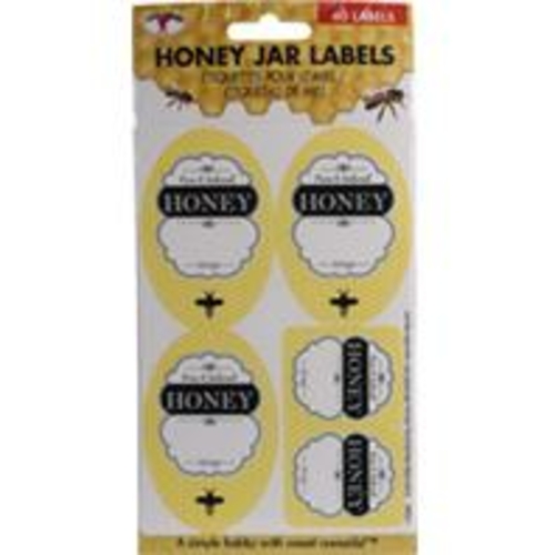 Miller Mfg 052860 Little Giant Honey Jar Labels- Yellow & Black