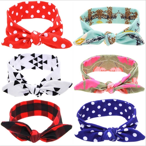 Newest Colorful Bowknot Headbands Cotton