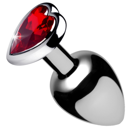 Red Heart Gem Anal Plug - Large