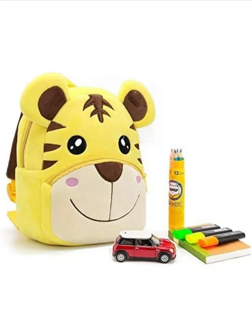 Yellow High Quality Little Tiger Design Kids Bag Cute Small Soft Plush