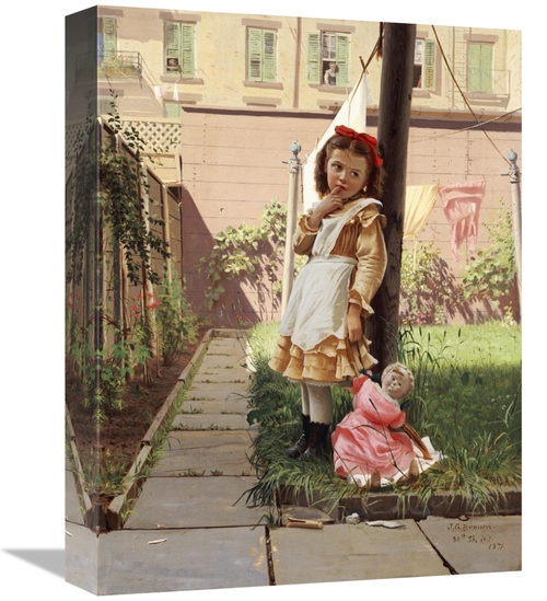 Global Gallery GCS-267790-16-142 16 in. Young Girl in a New York Garde