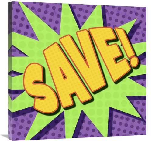 Global Gallery GCS-388380-3030-142 30 x 30 in. Word Power - Save Art P