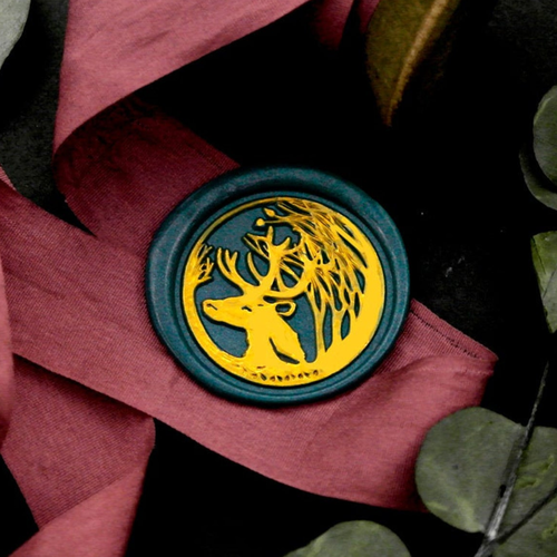 Round Deer Metal Stamp / Wedding Wax Seal Stamp