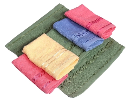 Face Towel/Towel Women Cotton Handkerchief Set of 6 Pcs (Multi)