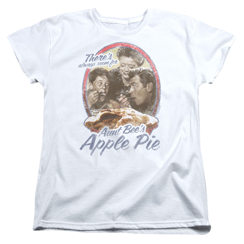 Trevco CBS2393-WT-2 Andy Griffith & Apple Pie Short Sleeve Cotton Wome