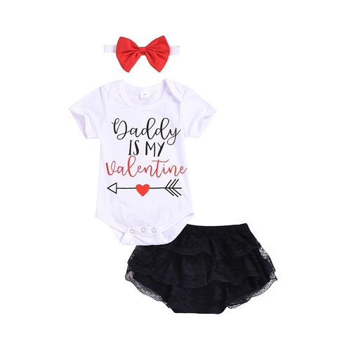 Summer Kids Baby Girl Clothing Father's Day Bow