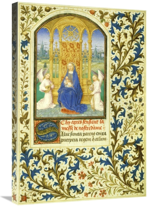 Global Gallery GCS-282426-30-142 30 in. Virgin Enthroned Between Angel