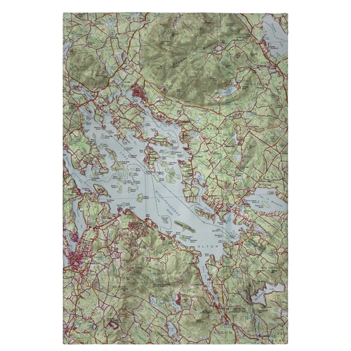 Betsy Drake GT967 20 x 20 in. Lake Winnipesaukee, NH Nautical Map 