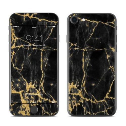 DecalGirl AIP8-BLACKGOLD Apple iPhone 8 Skin - Black Gold Marble