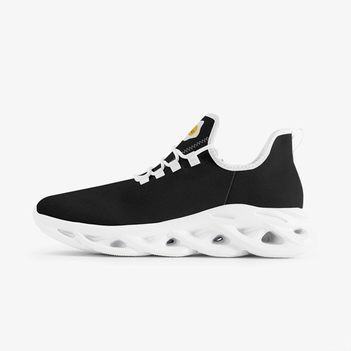 Sunny Side Up Mesh Knit Sneakers - Black