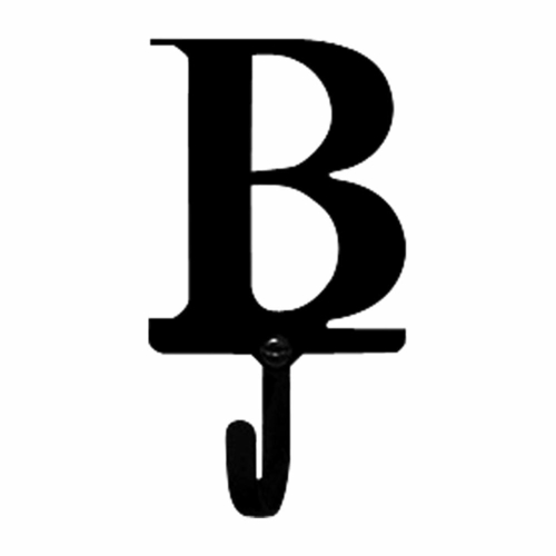 Wrought Iron Letter B Wall Hook Small