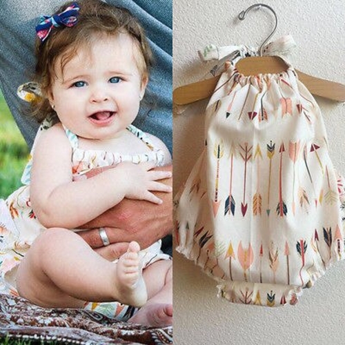 Cartoon arrow print Sleeveless summer Baby