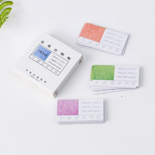 45PCS/PACK Date Weather Sticker Marker