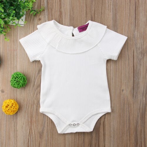Newborn Baby Girl Boy Short Sleeve Jumpsuit