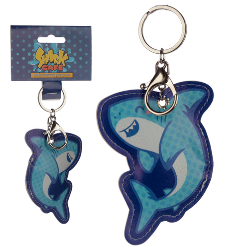 Fun Leatherette Shark Keyring