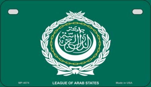 Smart Blonde MP-4074 7 x 4 in. League of Arab Flag Novelty Metal Motor