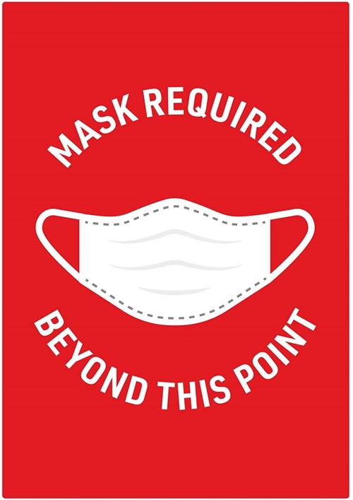 Avery AVE83177 Decals Mask Required Sign Wall Sticker - Pack of 5