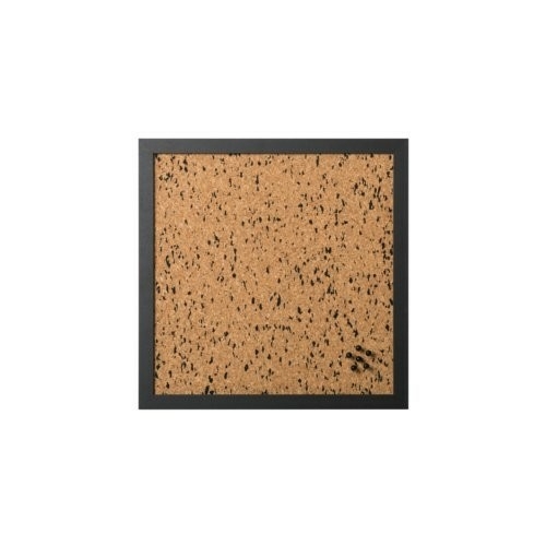 MasterVision SF2414121616 Black & Natural Cork Bulletin Board with Bla