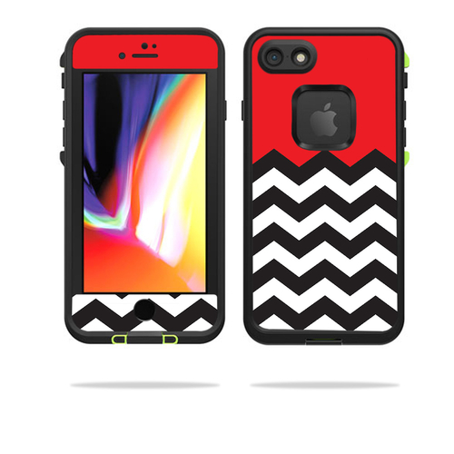 MightySkins LIFIP8-red chevron Skin for Lifeproof Fre for iPhone SE 20