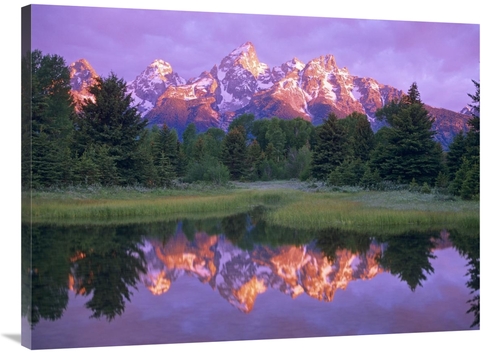Global Gallery GCS-452164-3040-142 30 x 40 in. Grand Tetons At Schwaba