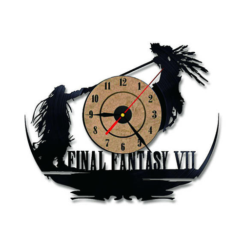 FINAL FANTASY VII HEROES HANDMADE VINYL RECORD WALL CLOCK