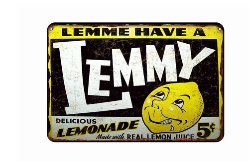 Lemmy Lemonade Advertising Metal 8 x 12 inch Tin Sign