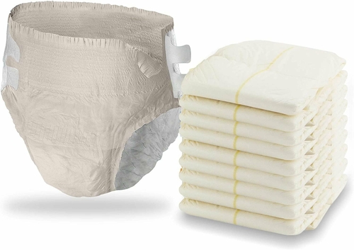 15 Pack Adult Briefs. Beige Adult Diaper Briefs. X-Large Size 59 – 64.