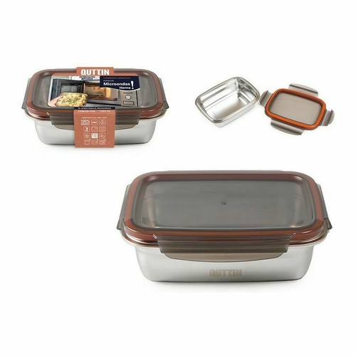 Hermetic Lunch Box Quttin Rectangular Steel