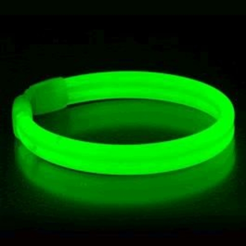 Blinkee 1145052 Wide Glow Stick 8 in. Bracelet, Green - Pack of 30