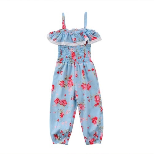 Kids Baby Girls Floral Sunsuit Romper