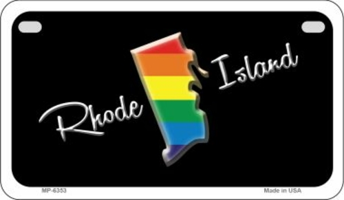 Smart Blonde MP-6353 7 x 4 in. Rhode Island Rainbow State Novelty Meta