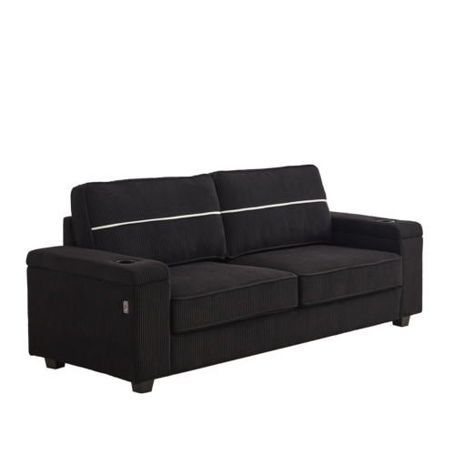 86.5 inch Sofa Couch- Deep Seat Sofa with two storage spaces, T-Pyce