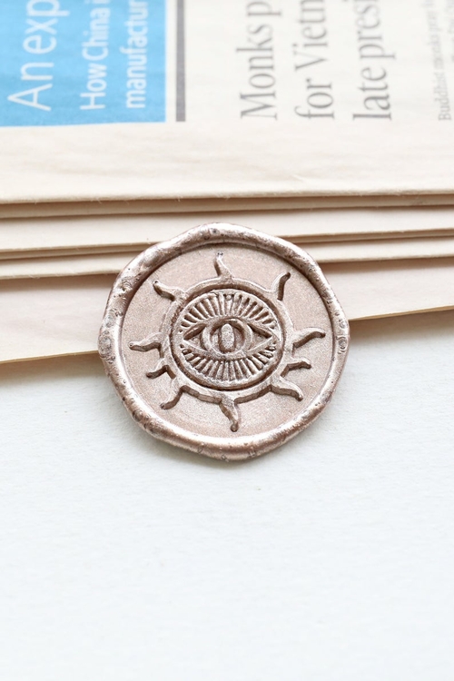 Occult Eye in Sun Symbol Wax Seal Stamp / Third Eye Wax seal 