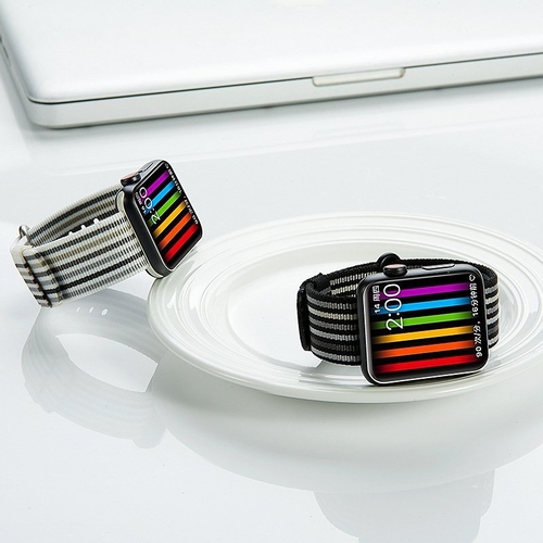 Rainbow Nylon Apple Watch Band